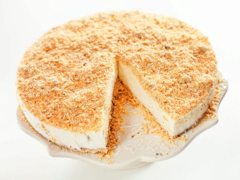 Cheesecake with nuts