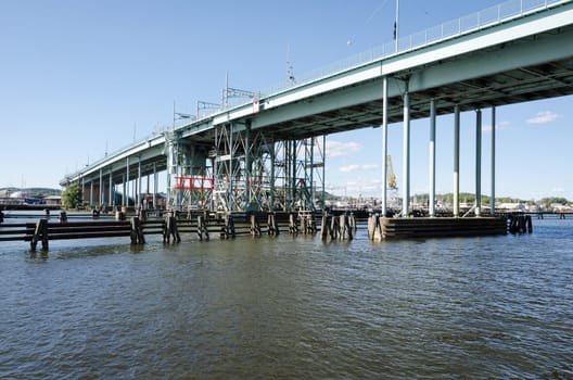 one old bridge in Gothenburg sweden going to Hising Island