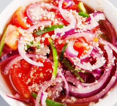 Tomato and onion salad