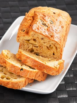 Homemade bread with vegetables