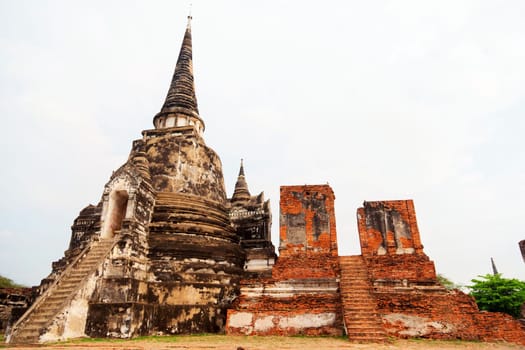 Close up of Wat Phra Si Sanphet, Ayuthaya, Thailand