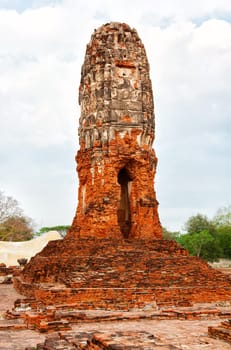 Close up of Wat Chaiwattanaram ruins, Ayuthaya, Thailand