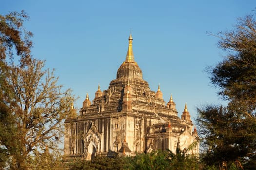 Ananda Temple in Bagan, Myanmar - close up in daylight