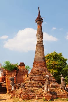 Stupas in Sagar - 108 stupas from the 16-17 th centuries, near Lake Inle, Myanmar