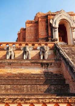 Wat Chedi Luang is a Buddhist temple in the historic centre of Chiang Mai, Thailand. The current temple grounds were originally made up of three temples ? Wat Chedi Luang, Wat Ho Tham and Wat Sukmin.