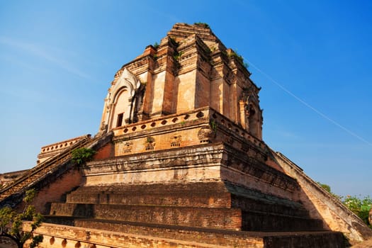 Wat Chedi Luang is a Buddhist temple in the historic centre of Chiang Mai, Thailand. The current temple grounds were originally made up of three temples - Wat Chedi Luang, Wat Ho Tham and Wat Sukmin.