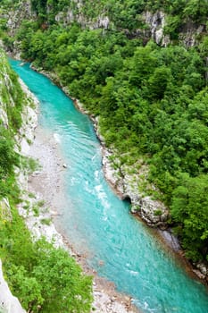 Aerial view of Tara River Canyon, Montenegro