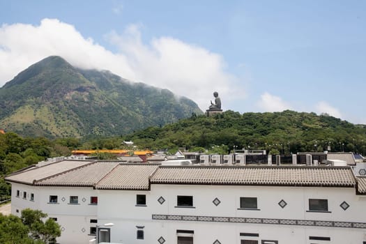 Tian Tan World Largest Sitting Bronze Buddha at Ngong Ping Village in Hong Kong