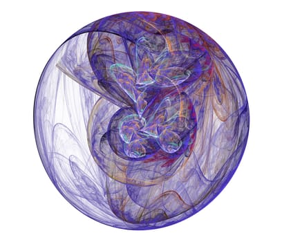 Abstract design made of fractal textures on darkr background