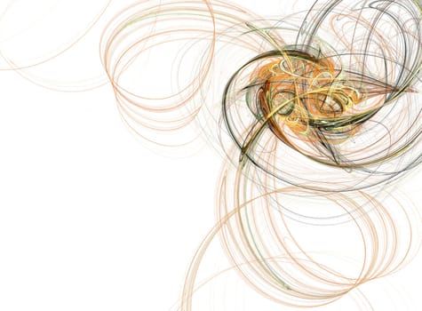 Abstract design made of fractal textures on white background