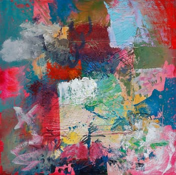 pastose and glazing oil color textures painted and wiped on canvas