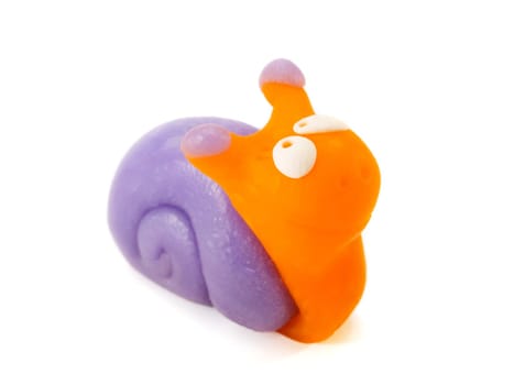 Snail made of clay