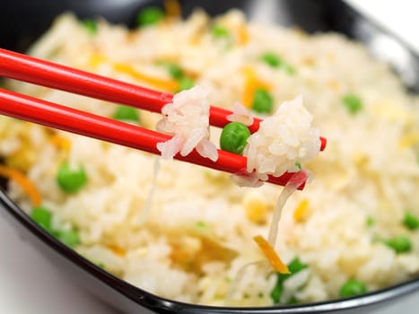 CChinese Rice With Vegetables, close up