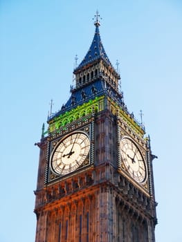 Close up of Big Ben in London