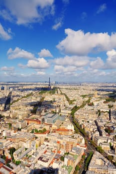 Paris skyline shot from the top of Montparnasse Tower