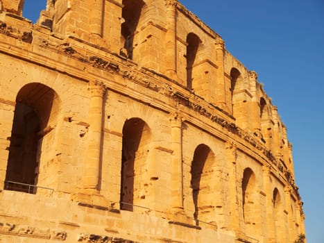 El Djem Coliseum, ancient amphitheater in Tunisia