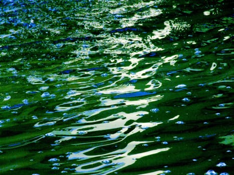 Green water wave surface texture background