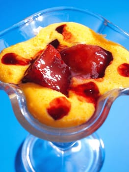 Sabayon with peaches