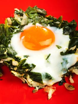 Spinach and eggs