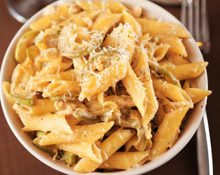 Penne with cheese