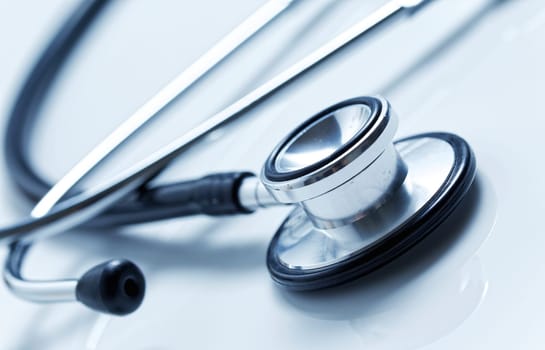 Stethoscope object close up for texture