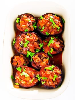 Stuffed mushrooms with tomatoes