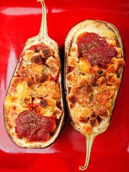 Stuffed eggplants with meat