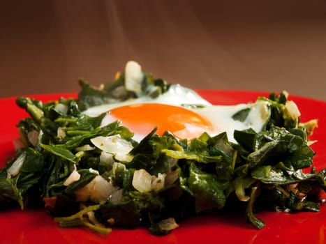Spinach and eggs