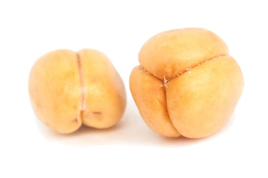Ripe fruit of the Litchi against on white background