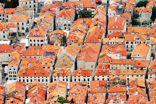 Fortress of Dubrovnik on the Adriatic Sea, viewed from the hill