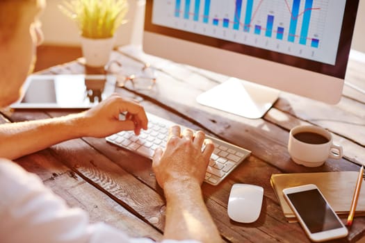Businessman computing at workplace