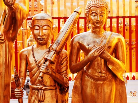 Wat Phrathat Doi Suthep is a Theravada Buddhist temple in Chiang Mai Province, Thailand. The temple is often referred to as Doi Suthep although this is actually the name of the mountain it is located on. The temple is located 15 km from the city of Chiang Mai and is a sacred site to many Thai people.