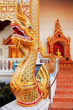 Wat Chedi Luang is a Buddhist temple in the historic centre of Chiang Mai, Thailand. The current temple grounds were originally made up of three temples - Wat Chedi Luang, Wat Ho Tham and Wat Sukmin.