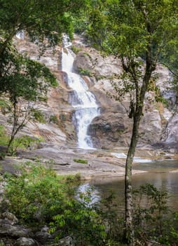 Karome waterfall, Evergreen forest waterfall in Nakhon Si Thammarat, Thailand