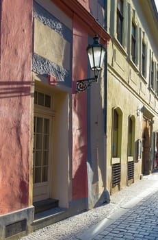 Old town street in early winter morning. Prague is considered one of the most beautiful cities in Europe and the historical center is on the UNESCO World Heritage List
