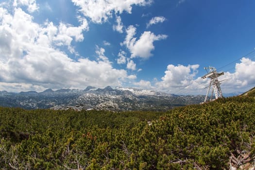 On top of Dachstein mountains, a famous tourist destination of Salzburger Land for hikers.