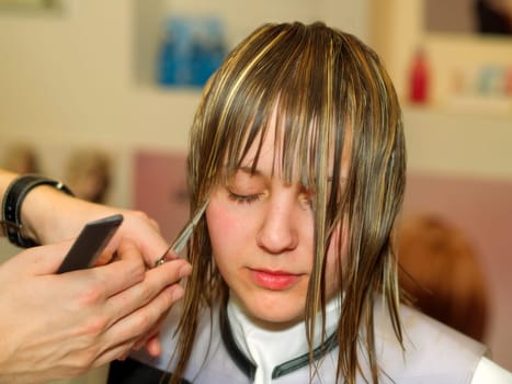 At the hair salon