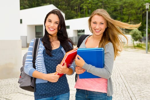 Beautiful and happy students