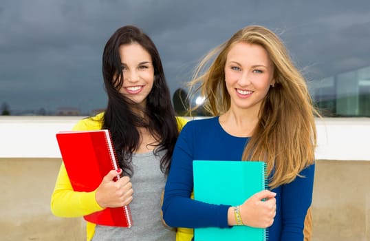 Beautiful and happy students