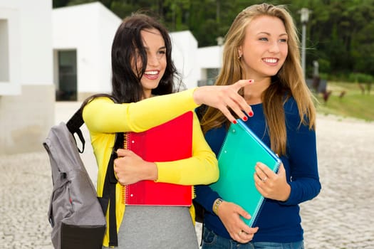 Beautiful and happy students