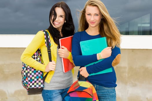 Beautiful and happy students