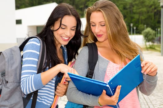 Beautiful and happy students