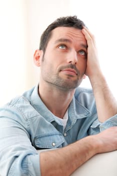 View of a young relaxed man
