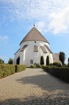 Old round church at Bornholm Denmark