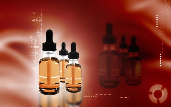 Digital illustration of medicine in colour background