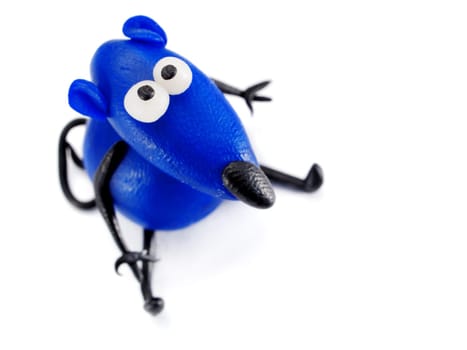 Mouse made of clay