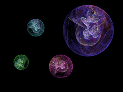 Abstract design made of fractal textures like space