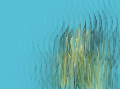 abstract fractal wave pattern on blue background