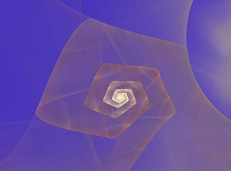 abstract fractal spiral pattern on blue background