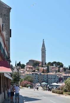 View of the old town of Rovinj in Croatia